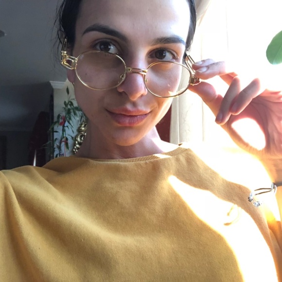 Vintage Oval Frame Unisex Clear Lens Glasses - Picture 3 of 5